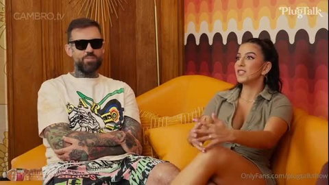Roxie Sinner Cleavage in Olive Dress on Plugtalk with Adam22 Lena The Plug