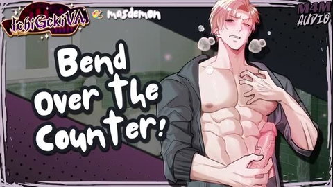 IchiGekiVA muscular blond hunk stroking cock in steamy bath scene