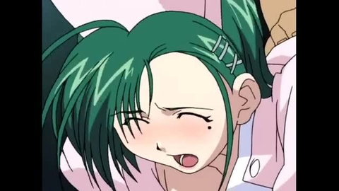Green-haired JAV nurse ahegao face in hardcore hospital scene