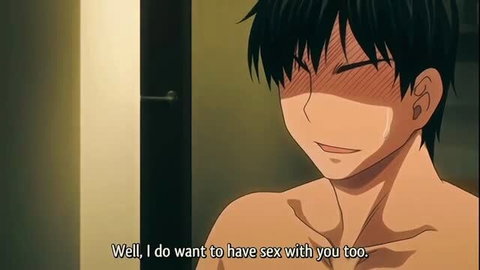 Anime male blushing shirtless from adult video thumbnail