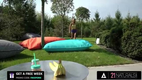 Veronica Leal blonde Latina outdoor anal sex with Renato
