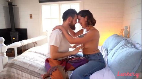 Harry and Savannah intimate couple foreplay before first time anal