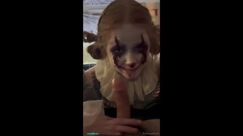 Paleseafoam Onlyfans Halloween blowjob with clown makeup
