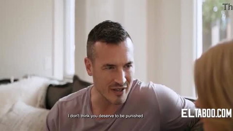Derek Kage in emotional conversation with Emma Rosie in taboo adult scene