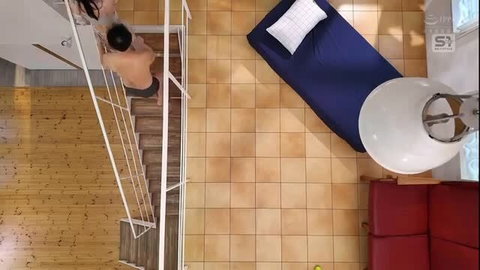 Hikaru Nagi nude on stairs in JAV adult scene