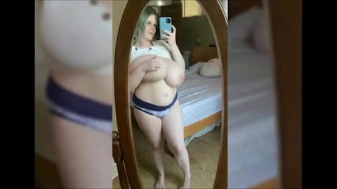 cassie0pia chubby babe showing huge tits in mirror selfie