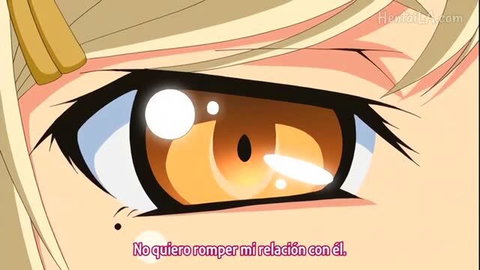 Anime girl eye closeup with teary expression