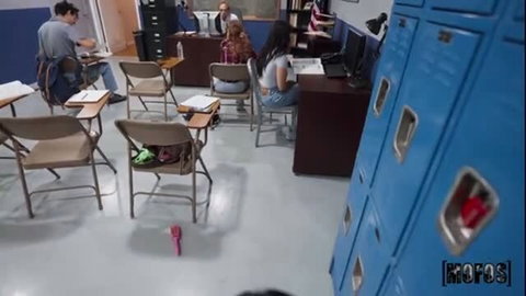 Lulu Chu classroom scene with Parker Ambrose in school porn video