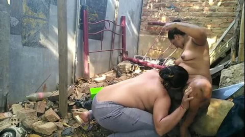 Two Latinas in hardcore outdoor sex scene
