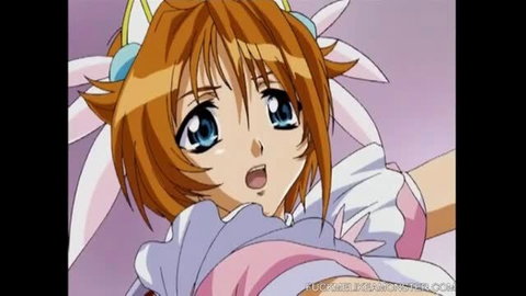 Anime girl in pink outfit riding cowgirl