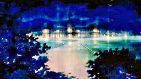 Atmospheric night view of Kawarazaki mansion by water, JAV scene from Kawarazaki-ke No Ichizoku 4