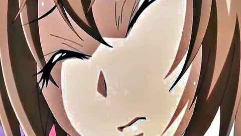 Hentai anime girl ahegao face winking with tongue out and drool in ecstasy