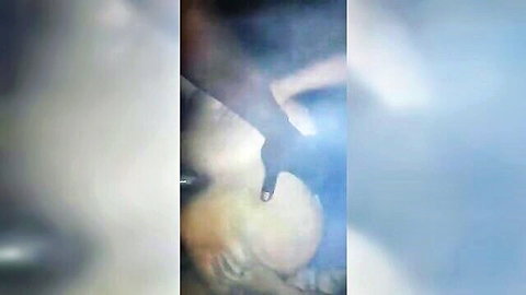 Blurry PAWG BBC anal close-up with dark hand on pale ass