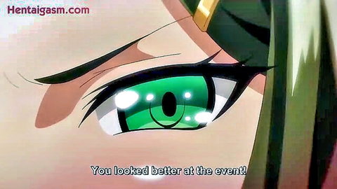 Close-up of green-eyed anime girl with tsundere vibe in HENTAI Tsundero 2