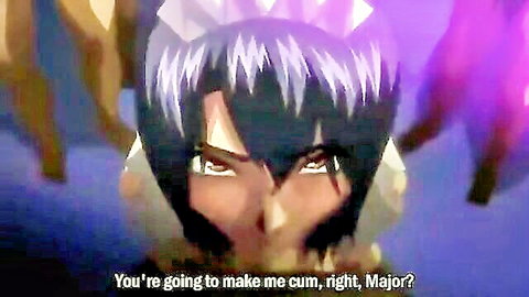 Intense purple-haired anime girl from Kangoku Senkan Ep2 begs to cum with Major
