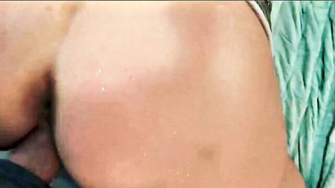 Mature amateur curvy white woman showing big ass in interracial fivesome