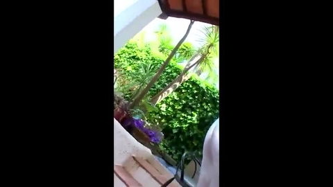 Nicky Wayne blonde pornstar outdoor scene