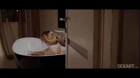 Lily Blossom nude in bathtub, sensual solo scene from Sinful Night