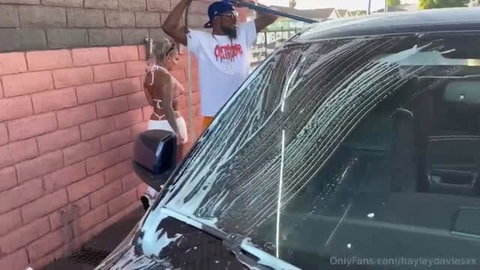 Hayley Davies gets blacked by two BBC car wash owners