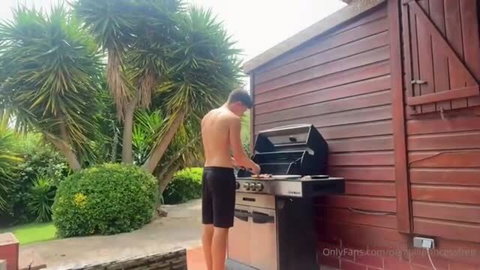 Yasmina Khan gets horny while husband grills, leading to outdoor sex