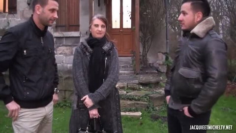 Christina, 38, surrounded by two lovers in outdoor scene
