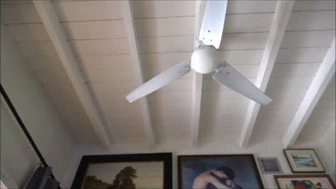 Cierra Bell ceiling fan view in Ease & Comfort scene