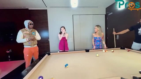 Linda Lan at pool party with rapper after adult scene