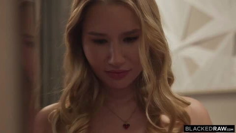 Amalia Davis blonde cutie wearing heart necklace, softcore closeup