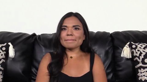 Summer 21yo on Backroom Casting Couch wearing black top