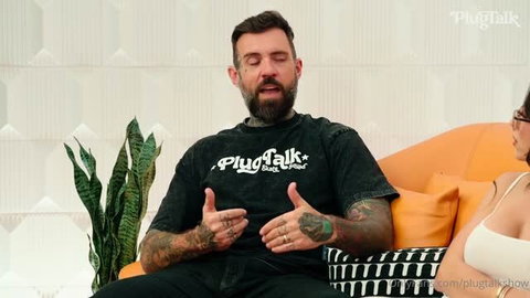 Lena The Plug and Zoey Di Giacomo in PlugTalk threesome interview scene