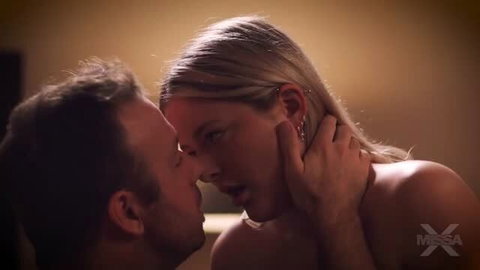 Jill Taylor topless in soft intimate foreplay with bearded man, MissaX Lesson In Control