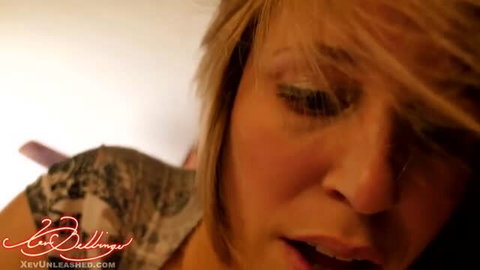 Xev Bellringer talking dirty with boobs exposed