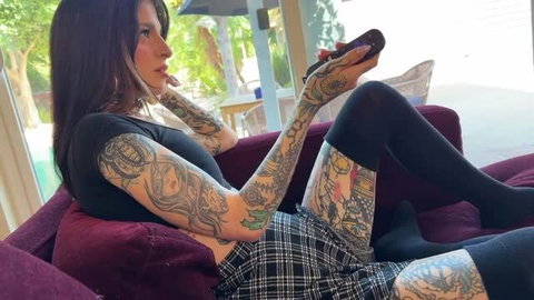 Sami Soup tattooed brunette POV solo video thumbnail