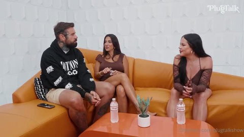 Lena The Plug and Madalina Moon on PlugTalk interview couch