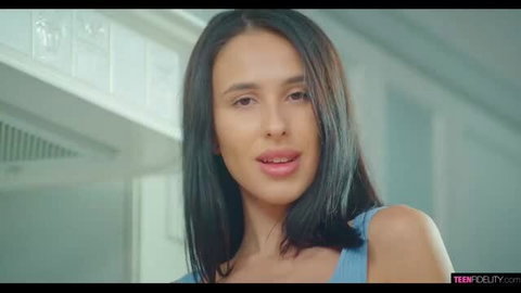 Alyssa Bounty in blue top from Teenfidelity Listen to Her scene