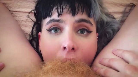Marina receives intense close-up hairy fisting from Fox