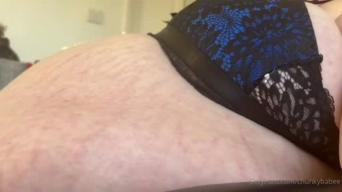 Chunkybabee BBW topless cake eating closeup