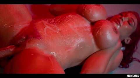 Lily Lou oiled alien tentacle sex nurse cosplay scene