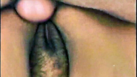 Close-up of rough vaginal penetration in bent over fuck scene