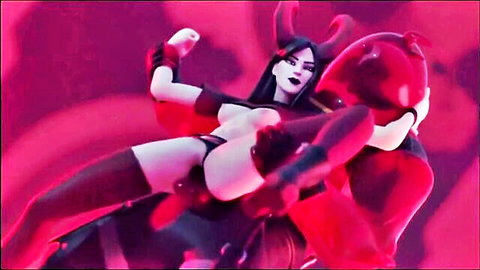 Demonic succubus with horns fucked doggystyle in SFM animation