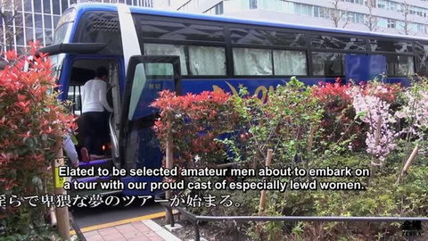 Japanese bus tour JAV orgy with lewd women and amateur men