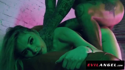 Anna De Ville in wild anal positions with foot insertion and upside down throat fuck
