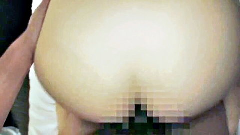 Pale big ass cheeks spread wide by hands with censored tight hole