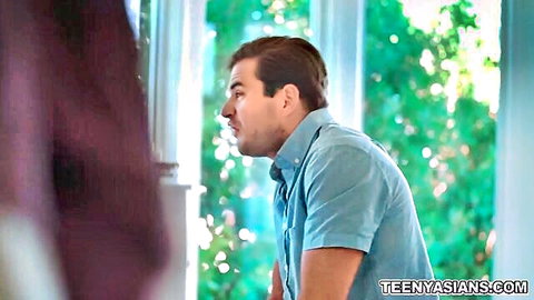 Kimora Quin Asian beauty in intimate lesson scene with man