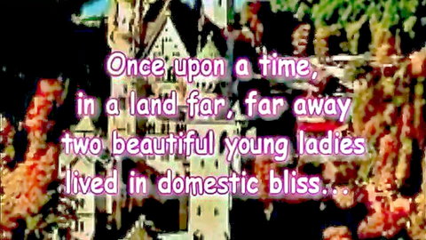 Two beautiful young ladies in domestic bliss, Abi spanked fairy tale thumbnail