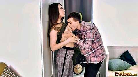 Pearl A passionately kissed and groped in steamy couple scene