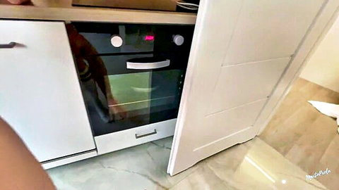 Martin Paola bending over in kitchen, teasing stepsister ass fantasy