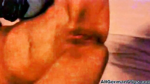 Blonde German woman with messy facial cumshot in GGG goo girls scene