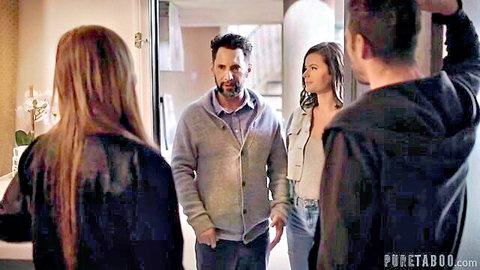 Nicole Doshi greets couple in steamy hotel threesome setup