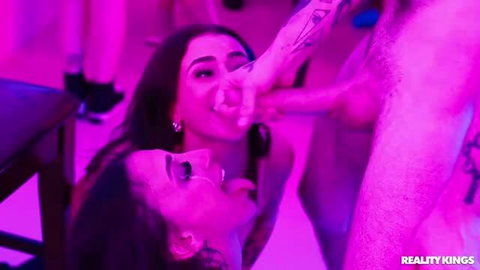 Nikki Nicole and Jasmine Banks in explicit Reality Kings threesome scene